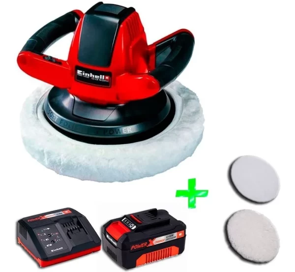 Pulidora Inalambrica Einhell + Carg. Y Bat. + Paño De Regalo (2093301)