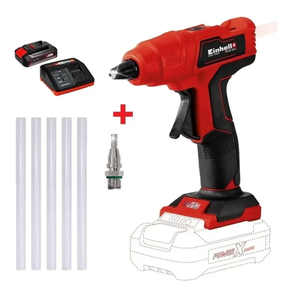 Pistola De Silicona Pegar Inalambrica Einhell + Car Y Bater. (4522200)