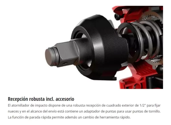 Llave De Impacto Inalambrico Impaxxo 18/230 Einhell (4510080)+ Kit 4.0 - Imagen 8