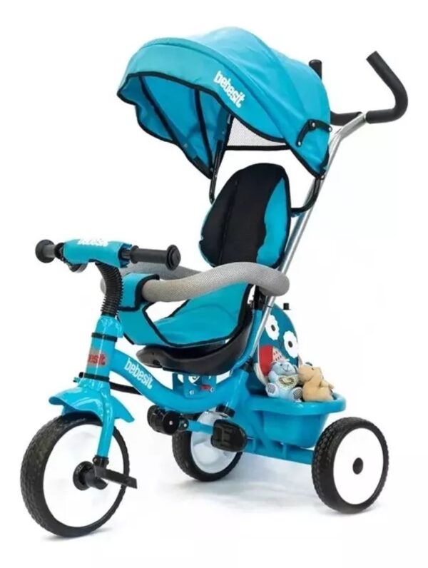 Triciclo Bebesit Con Manija Giratorio 360 Canasto Sl-1870 (SL-1870)