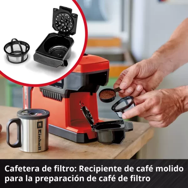 Cafetera Inalambrica Te-cf 18 Li - Solo Einhell + Kit 2.5ah (4609990) - Imagen 7
