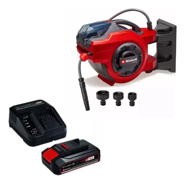 Enrollador De Manguera Inalam Einhell 18v 30mts 1/2 + Kit4.0 (4173770) - Imagen 3