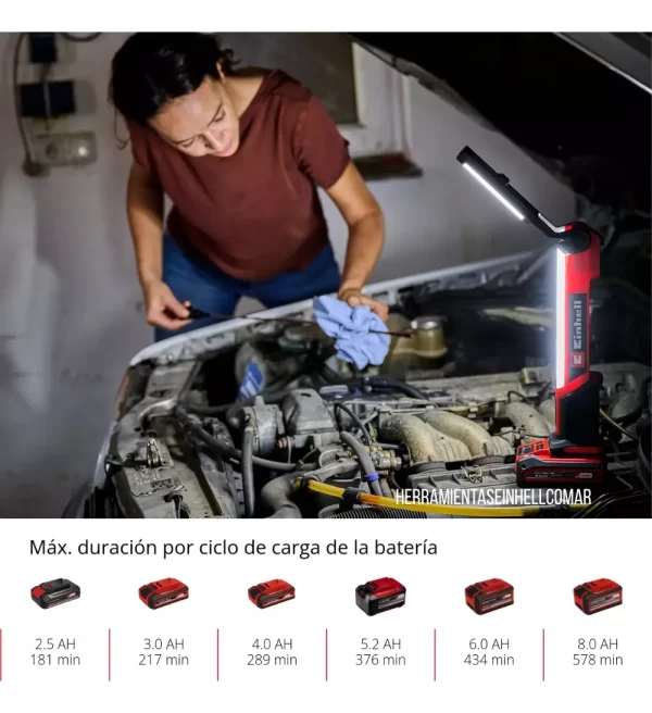 Linterna Inalámbrica Einhell Te-cl 18/1000 S Li + Kit 4.0 (4514180) - Imagen 3