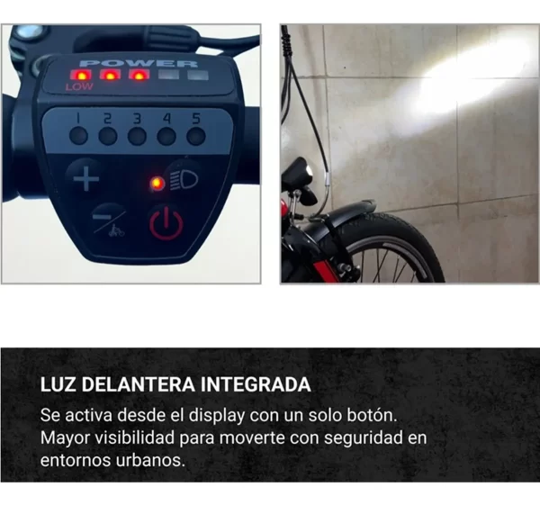 Bicicleta Eléctrica Pleg Einhell Verocraft Foldy-e + Kit 5.2 Bateria - Imagen 3